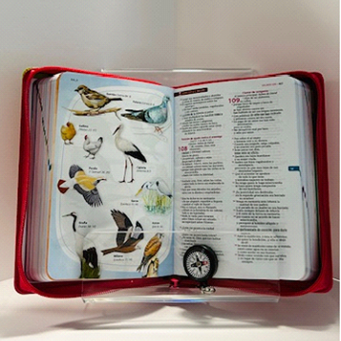 Pathfinder Santa Biblia - Rosada (Español) with zipper