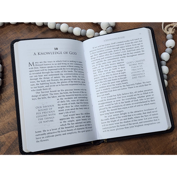 PRE-ORDER! Steps to Christ for a Sanctified Life Black Genuine Leather by Ellen White