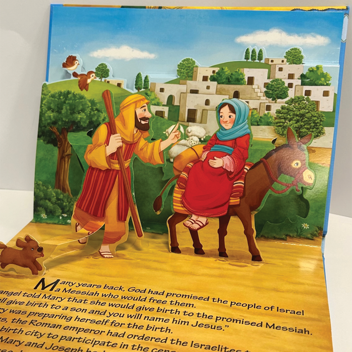 The Birth of Baby Jesus Bible Story Pop-Up Book by Safeliz