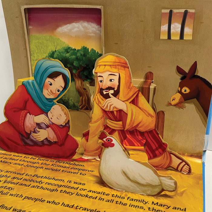 The Birth of Baby Jesus Bible Story Pop-Up Book by Safeliz