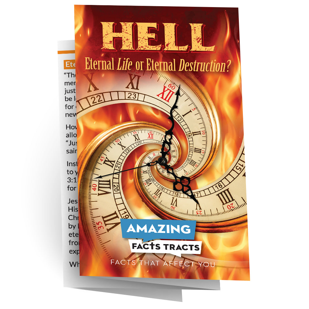 AFacts Tracts (100/pack): Hell: Eternal Life or Eternal Destruction? by Amazing Facts