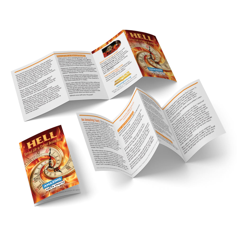 AFacts Tracts (100/pack): Hell: Eternal Life or Eternal Destruction? by Amazing Facts