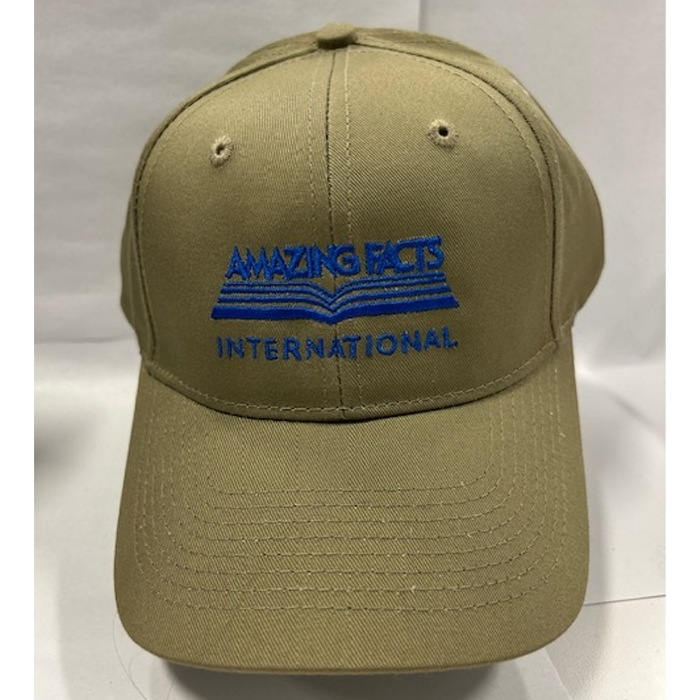 Amazing Facts Hat (Beige with Blue Logo) by Amazing Facts