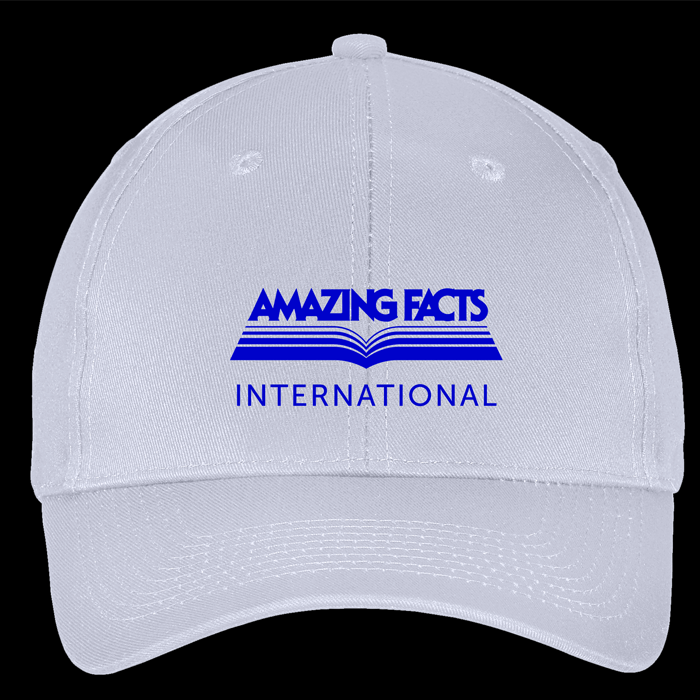 Amazing Facts Hat (Gray with Blue Logo) Six-Panel Twill Cap by Amazing Facts