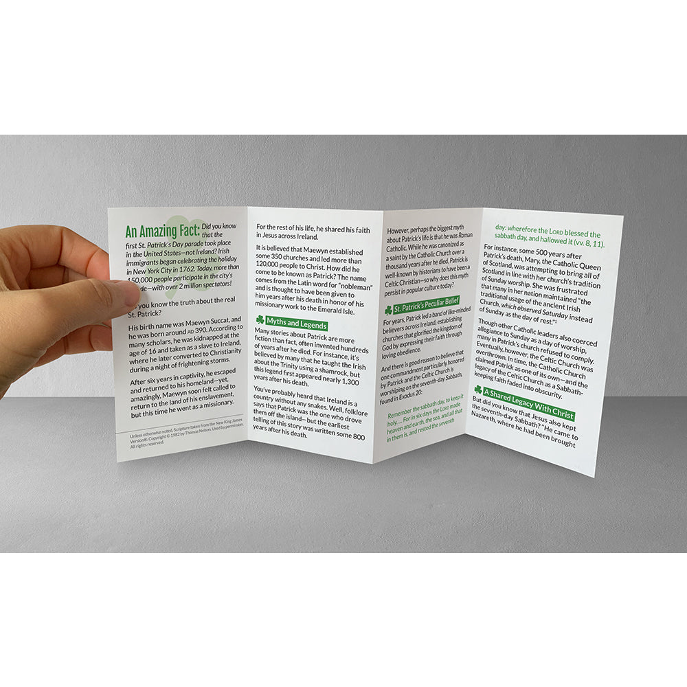 Brand New! Afacts Tract (100/pack): The Amazing Truth About St. Patrick a Sabbath Keeper