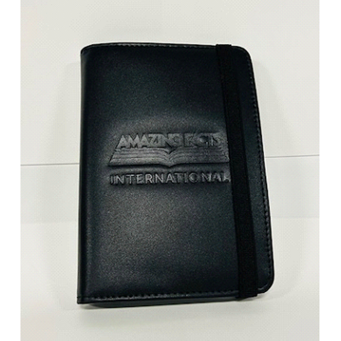 New Amazing Facts Tracts Wallet (Black Leather) includes a Sample Bundle (18 Tracts)