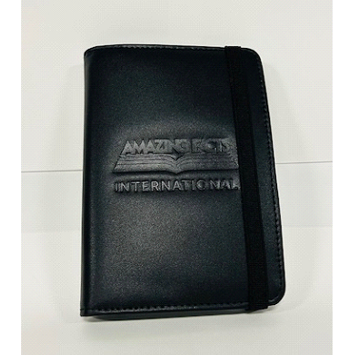 New Amazing Facts Tracts Wallet (Black Leather) with a Sample Bundle (15 Tracts)