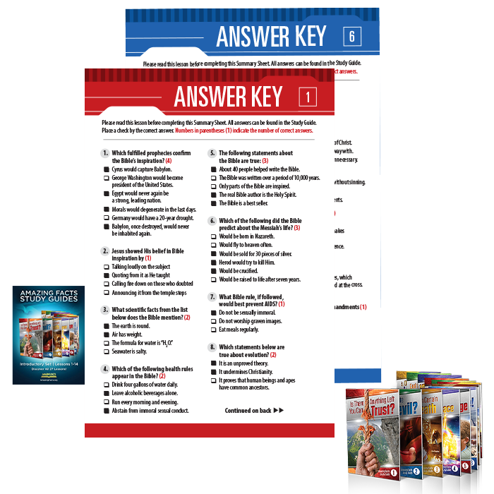Amazing Facts Introductory Set Answer Key | Lessons 1–14