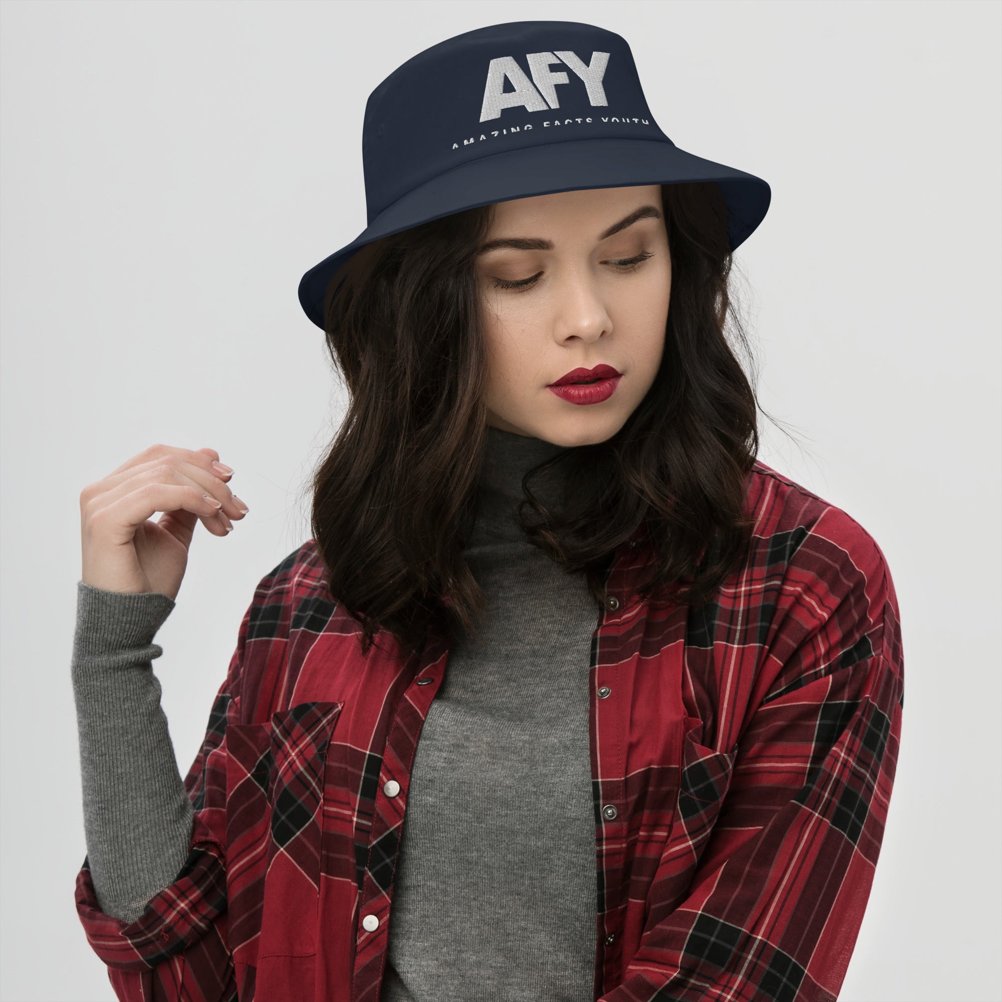 AFY Bucket Hat White Logo