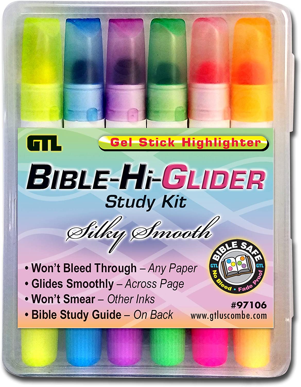 Bible Study Kit With Gel Highlighters and Pens No Bleed Through