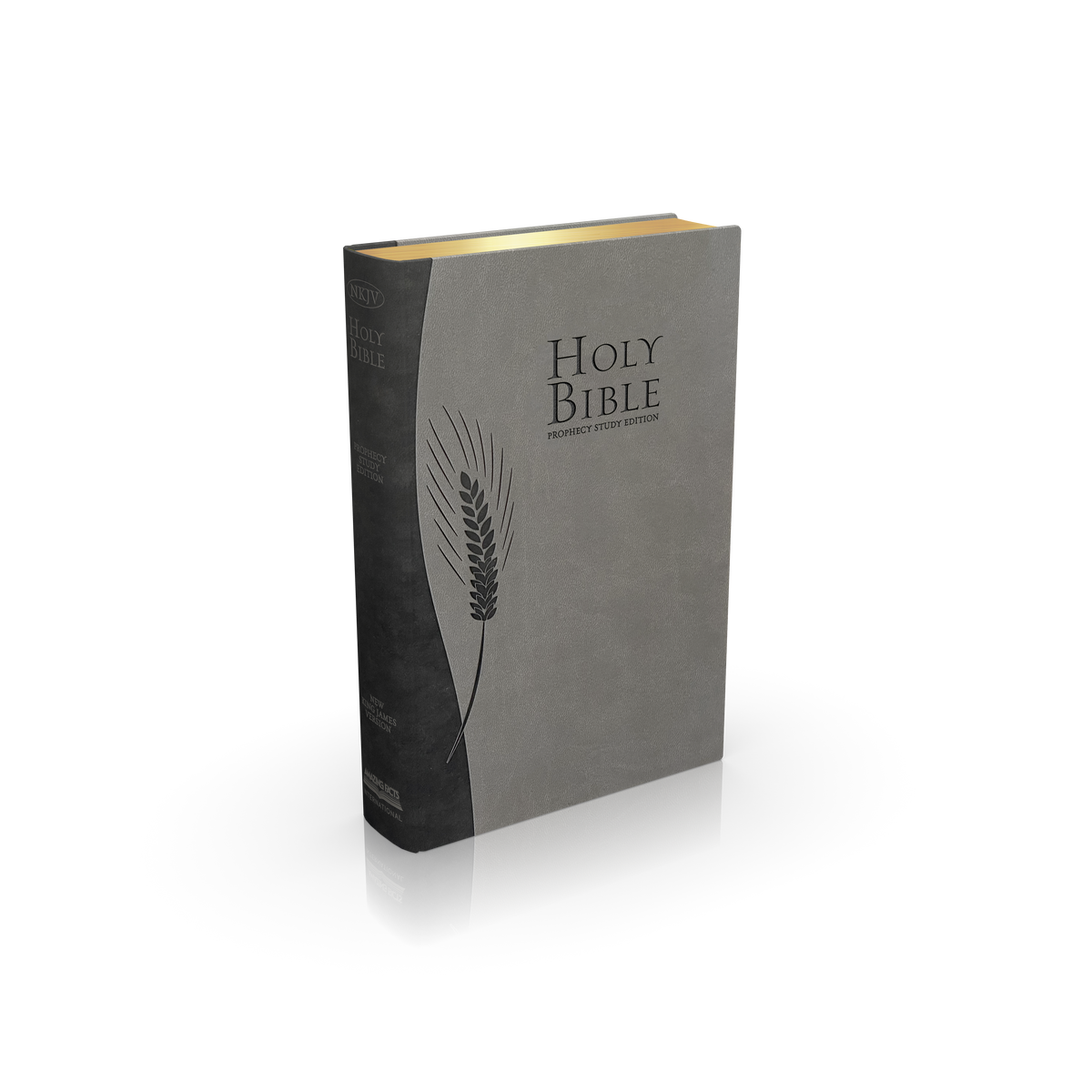 NKJV Prophecy Study Bible (Gray Leathersoft) by Amazing Facts