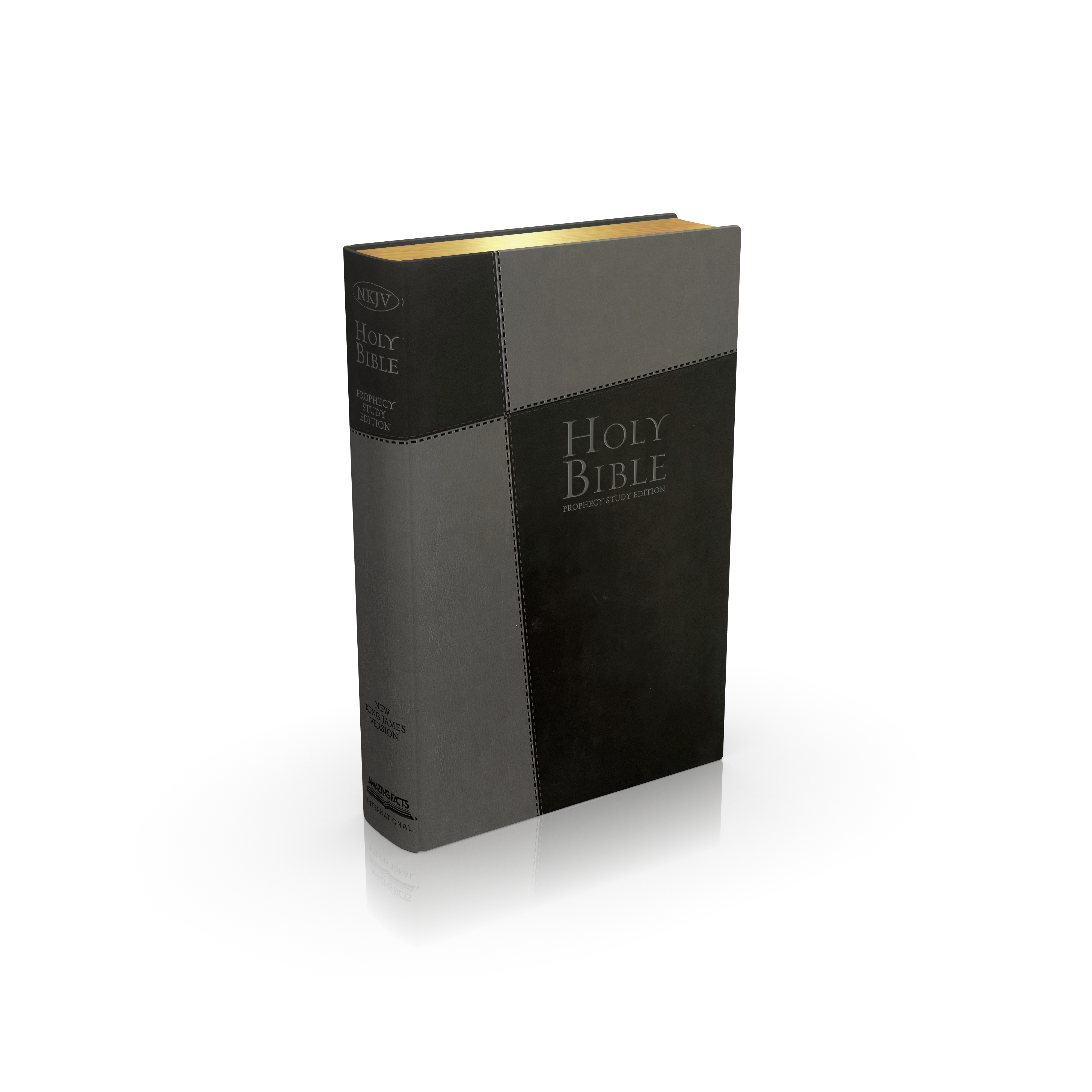 NKJV Prophecy Study Bible (Black & Gray Leathersoft) by Amazing Facts