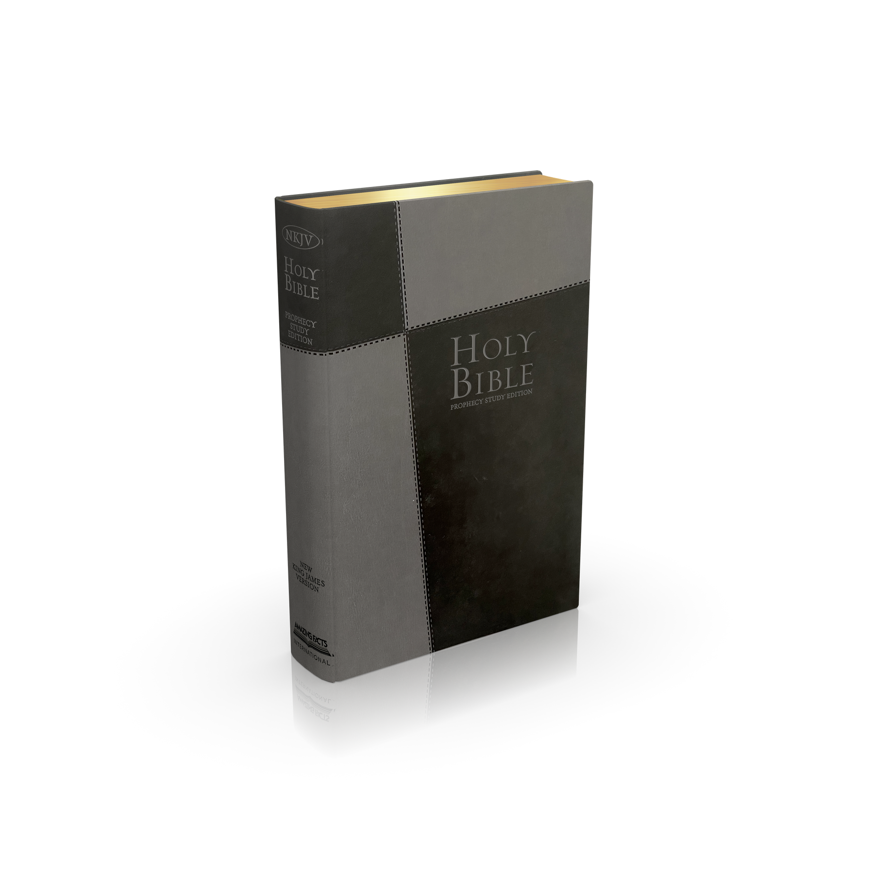 NKJV Prophecy Study Bible (Black & Gray Leathersoft) by Amazing Facts