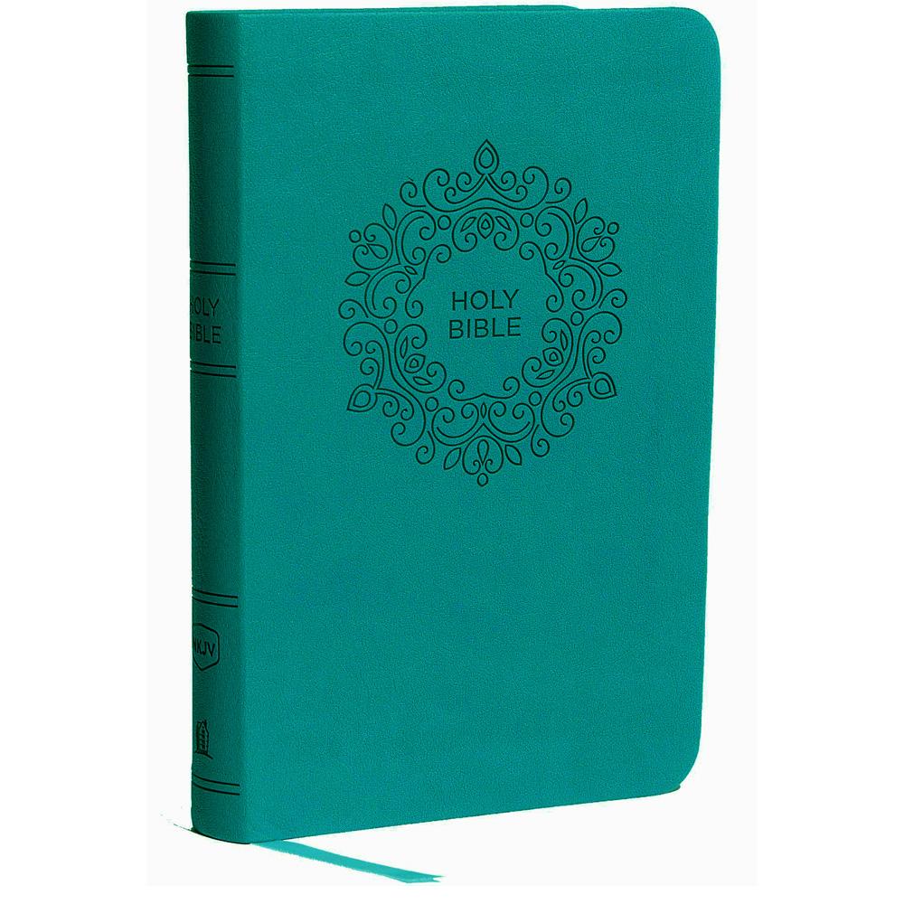Clearance - NKJV Value Compact Thinline Bible (Turquoise Leathersoft) by Thomas Nelson