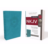 Clearance - NKJV Value Compact Thinline Bible (Turquoise Leathersoft) by Thomas Nelson