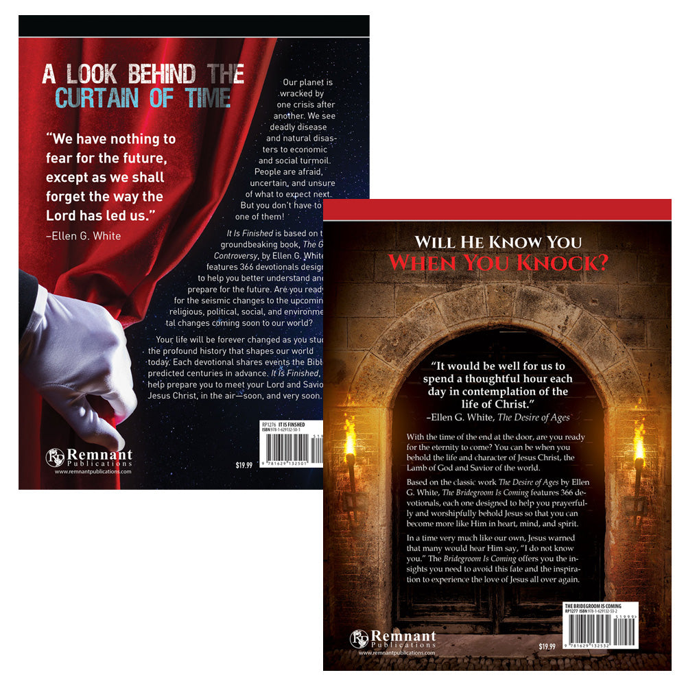 It Is Finished & The Bridegroom is Coming Devotional Set by Remnant Publications