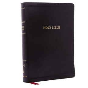 Clearance - KJV Super Giant Print Deluxe Reference Bible (Thumb-Indexed) Black Leathersoft by Thomas Nelson