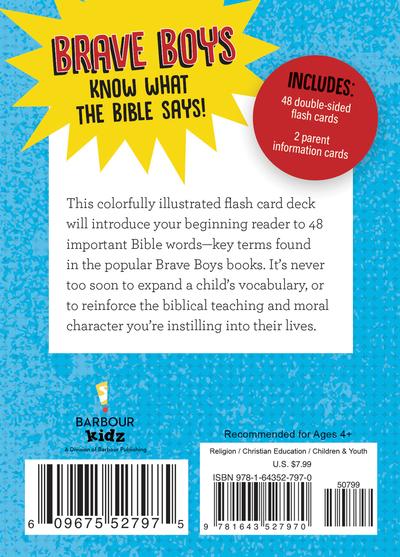 Brave Boys Bible Words Flash Cards (48 Cards) by Barbour Publishing