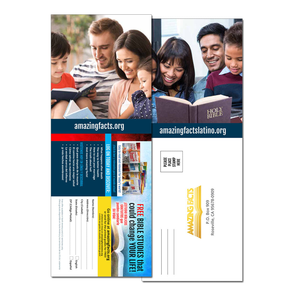 Bilingual (Spanish & English) Bible School Enrollment Door Hanger (100/pack) by Amazing Facts