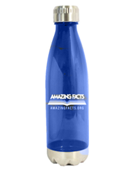 Reusable Water Bottle with Stainless Steel Trim by Amazing Facts