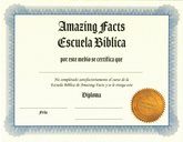 Bible School Diploma in Spanish by Amazing Facts