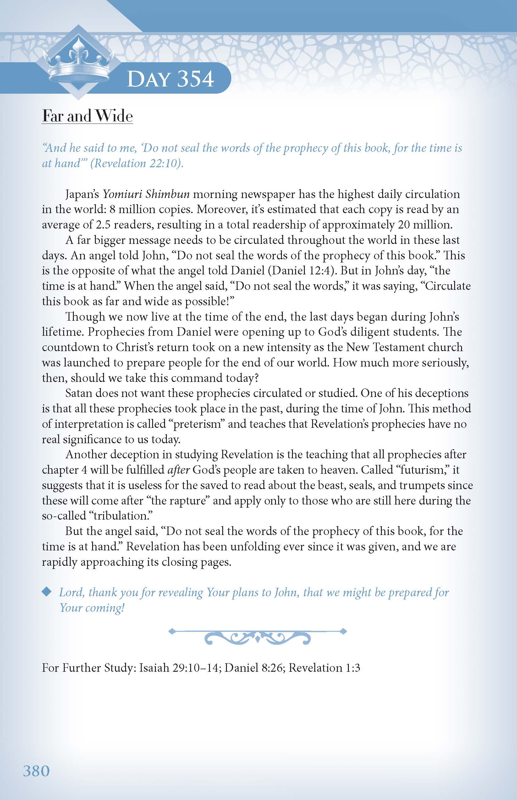ONE-OF-A-KIND Revelation Verse by Verse: A Daily Devotional (Leathersoft Brown)