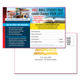 Bilingual (Spanish & English) Bible School Enrollment Card Handout Version (50/pad) by Amazing Facts