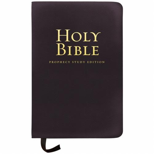 NKJV Prophecy Study Bible Giant Print (Premium Leather) by Amazing Facts