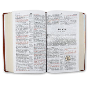 NKJV Prophecy Study Bible (Gray Genuine Leather) by Amazing Facts