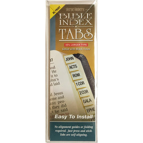Bible Index Tabs (XL Print): Gold with Black Titles by GT Luscombe